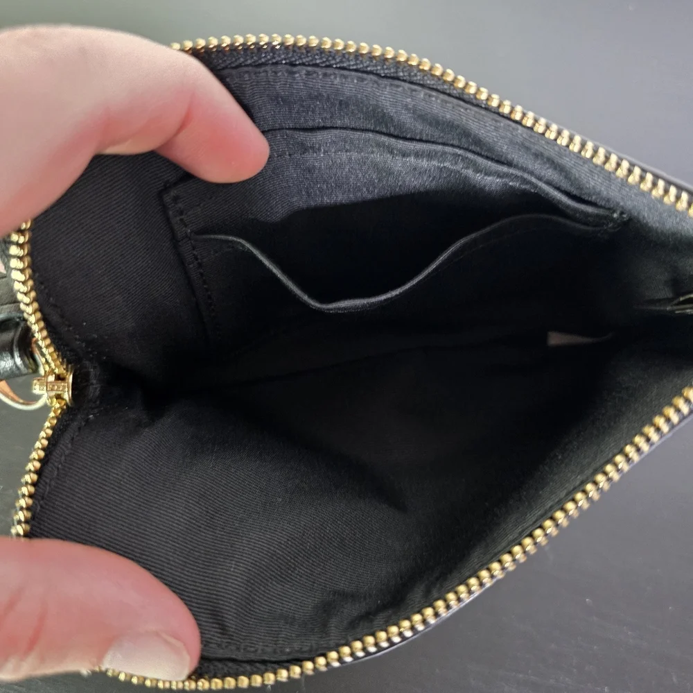 Coach Umbrella Patch‎ Brown Logo Wristlet Cardholder